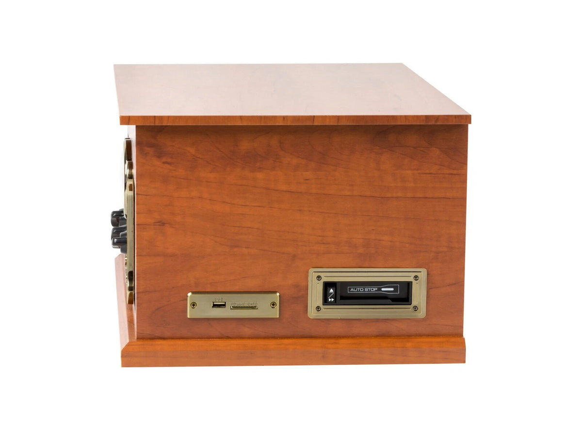 Vintage Bluetooth Speaker | Retro Turntable Vinyl Record Player CD Player AM/FM Radio Cassette