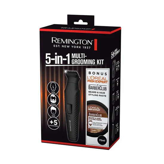 Men's Rechargeable Grooming Kit, Cordless Beard Trimmer Foil Shaver, Head Facial Razor with Beard Cream
