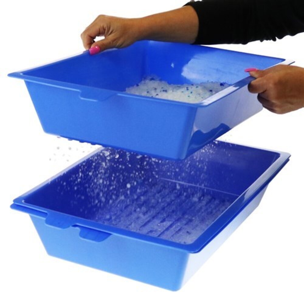 Cat Litter Box Open Toilet Self-Cleaning Cat Kitten Sifting Tray Potty Easy Clean Plastic Kitty Waste Container
