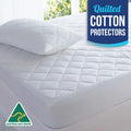 Queen Sized Quilted Fully Fitted Cotton Fitted Mattress Protector Topper Hypoallerhenic Bedding