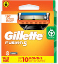Gillette Fusion 5 Men's Razor 8 PACK | Close-Shaving Shavers | Precision Trimmer for Edging