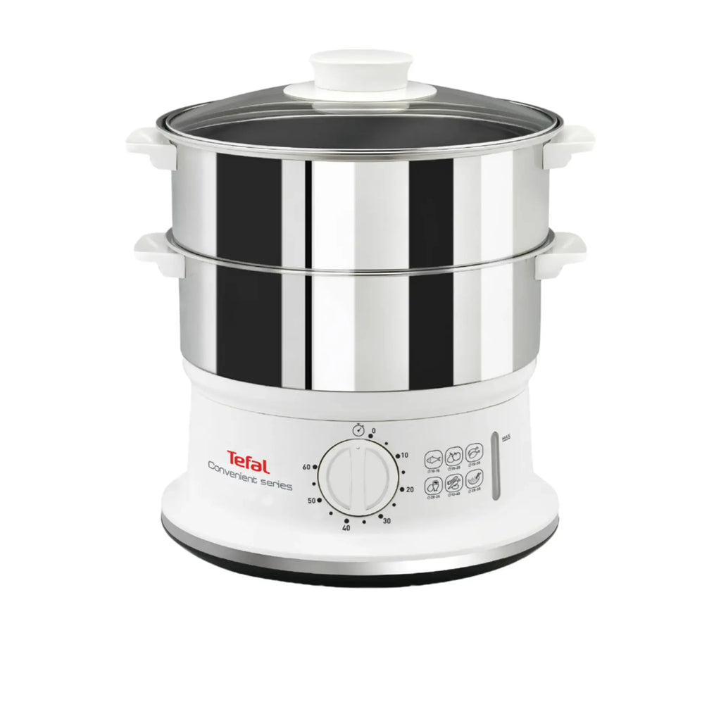 Tefal Food Steamer 6L | Meat Vegetable Steaming Cooking Appliance | Electric 3 Tier Cooker