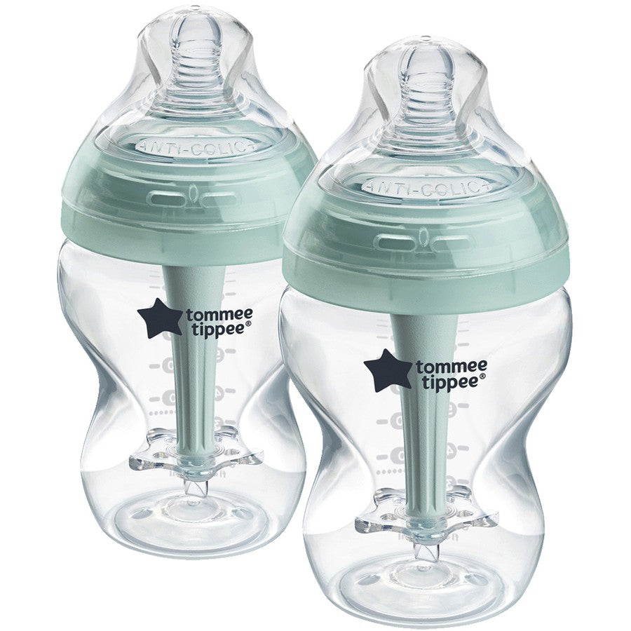 Tommee Tippee Baby Bottles Newborn Anti-Colic Feeding Breast-Like Teat Formula, Anti-Colic Technology, 100% Leakproof Natural Latch