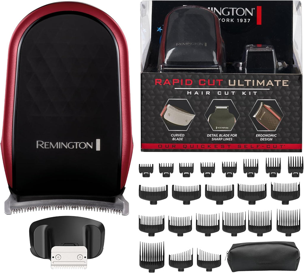 Remington DIY Self-Cut Hair Clipper CurveCut Precision Hair Trimmer Self-Cutting Home Barber Ultimate Haircut Set