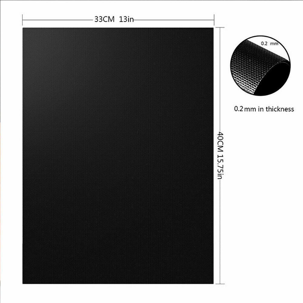 5x BBQ Grill Mat Reusable Baking Cooking Sheets Non-Stick Barbecue Heavy Duty