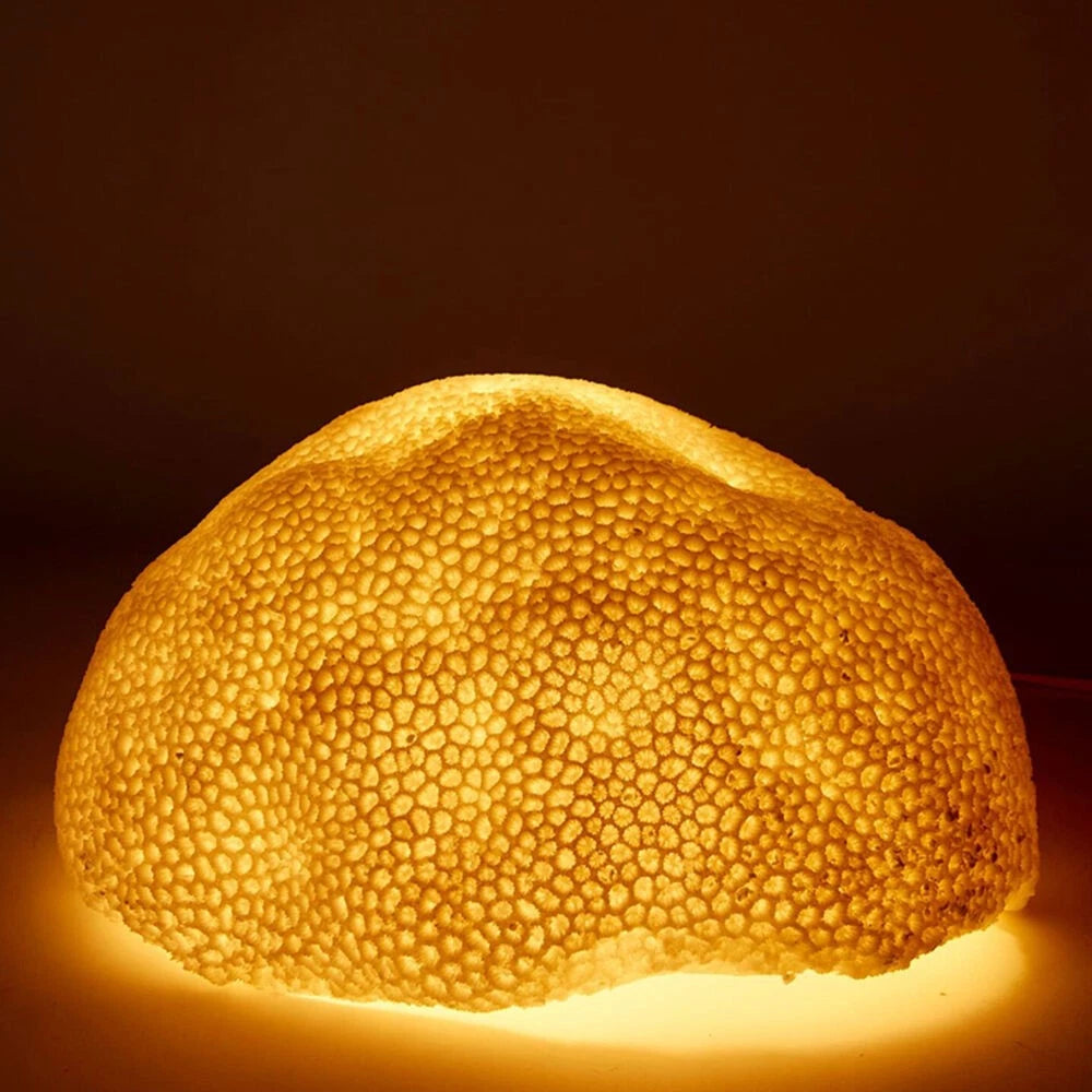 Bedside Coral Resin Lamp Starlet Light Tabletop Home Decor Table Lamp Nightstand 35x27cm