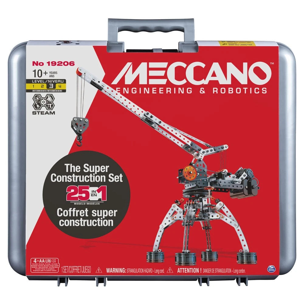 638pc Kids Constuction Model Set, Builds up to 25 Models (Helicopter, Crane, Vehicle, etc), Comes with Hard Carry Case