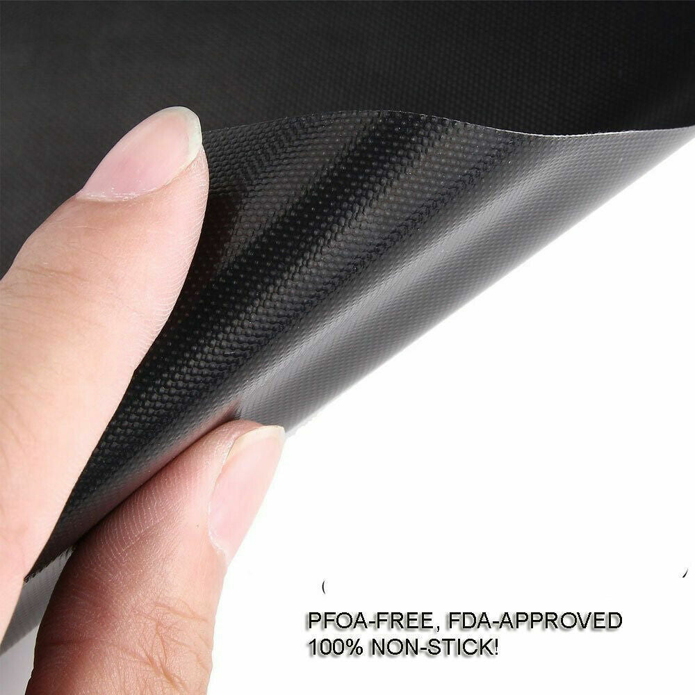 5x BBQ Grill Mat Reusable Baking Cooking Sheets Non-Stick Barbecue Heavy Duty