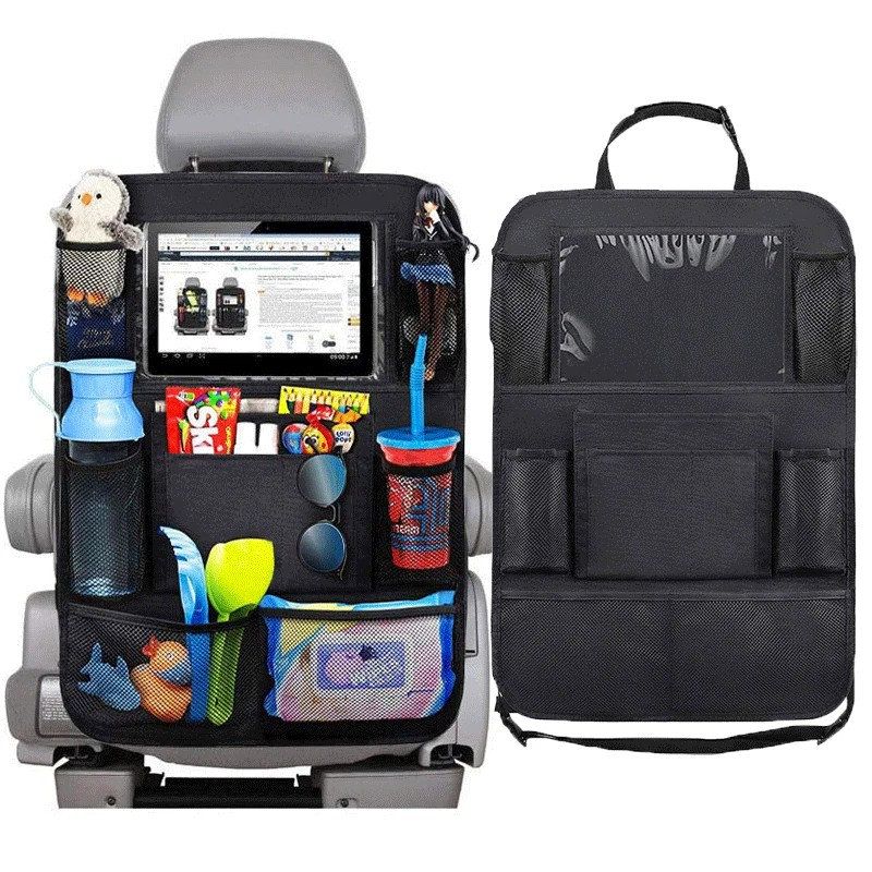 Car Seat Back Multi Pocket Tidy Storage Bag | Organizer Tablet Holder | Travel Pouch | Tidy Organiser |