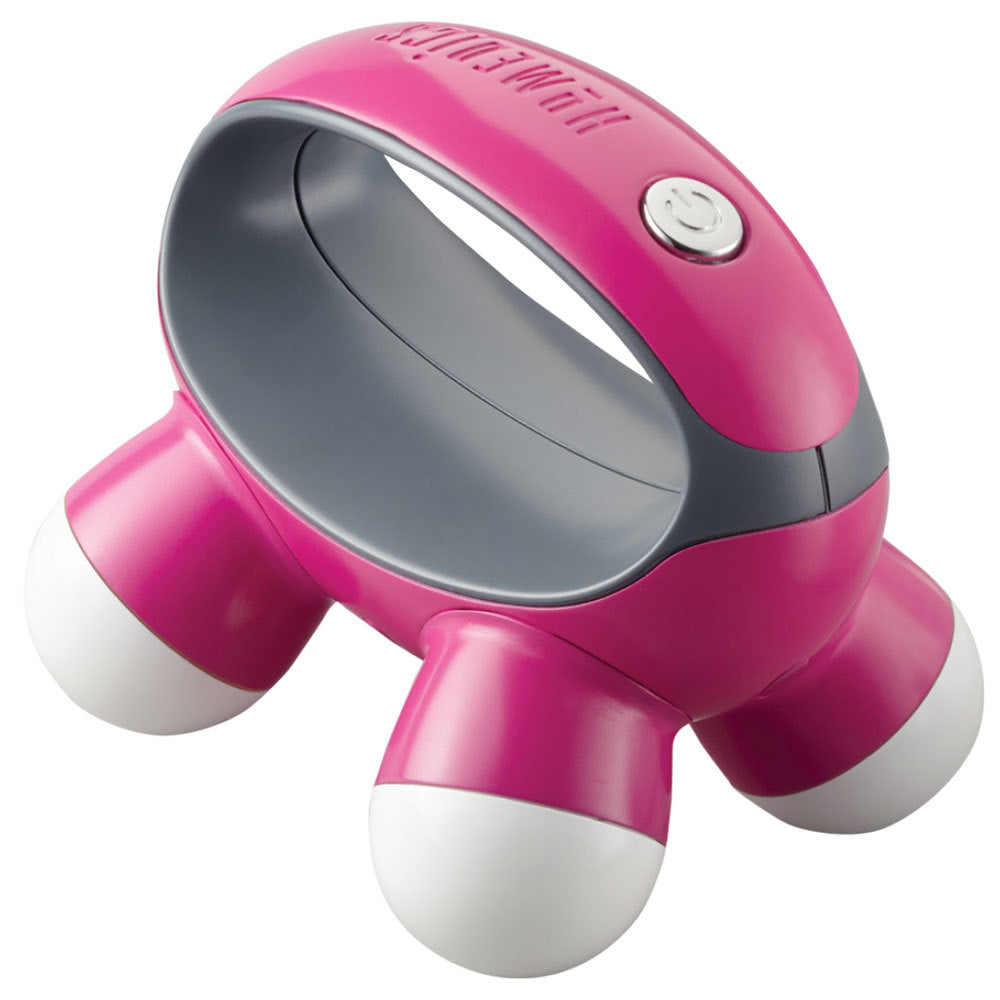 HoMedics QuaD Portable Electric Massager | Handheld Vibration Massager Body/Back | Pink | Mini Massager with Targeted Relief