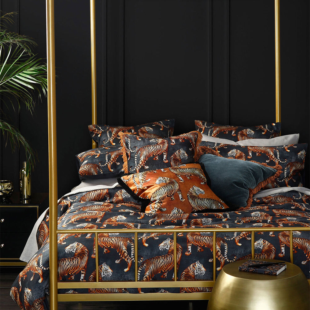 MM Linen Tigress Bed/Bedding Quilt | Queen Size | Cover Set Cotton w/Pillowcase