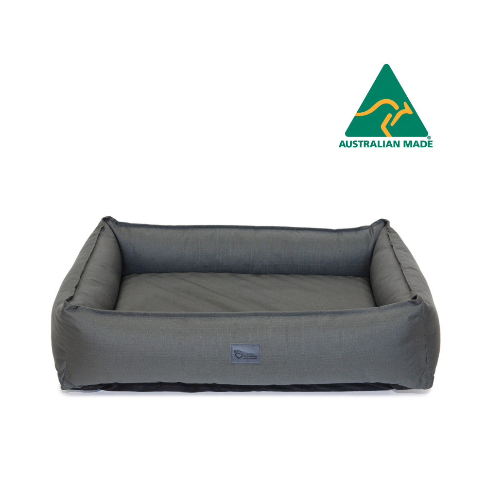 Superior Pet Plus Jumbo Dog Lounger | Ripstop Jungle Grey Bed for Large Breeds (130cm)