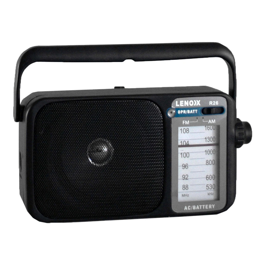 Retro AM/FM Mantle Radio | Vintage Look Battery Operated Music Player Station Scanner 540-1600 Bandwidth