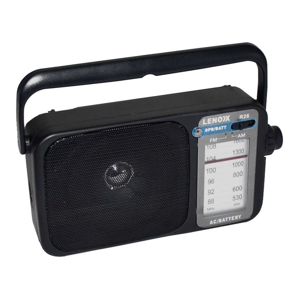Retro AM/FM Mantle Radio | Vintage Look Battery Operated Music Player Station Scanner 540-1600 Bandwidth