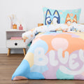 Bluey Colorful Reversible Single Doona Duvet Quilt Cover Bedding Set Toddler Preschool - Bluey Bingo TV Series Quilt Cover