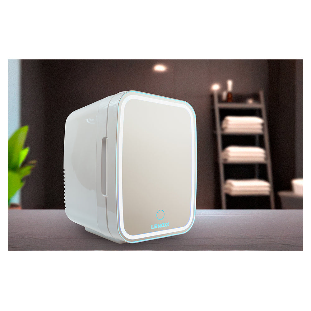 Cosmetic Mini Fridge 4L | Lenoxx Portable Beauty Skincare Refrigerator | Electric Cooler 43W