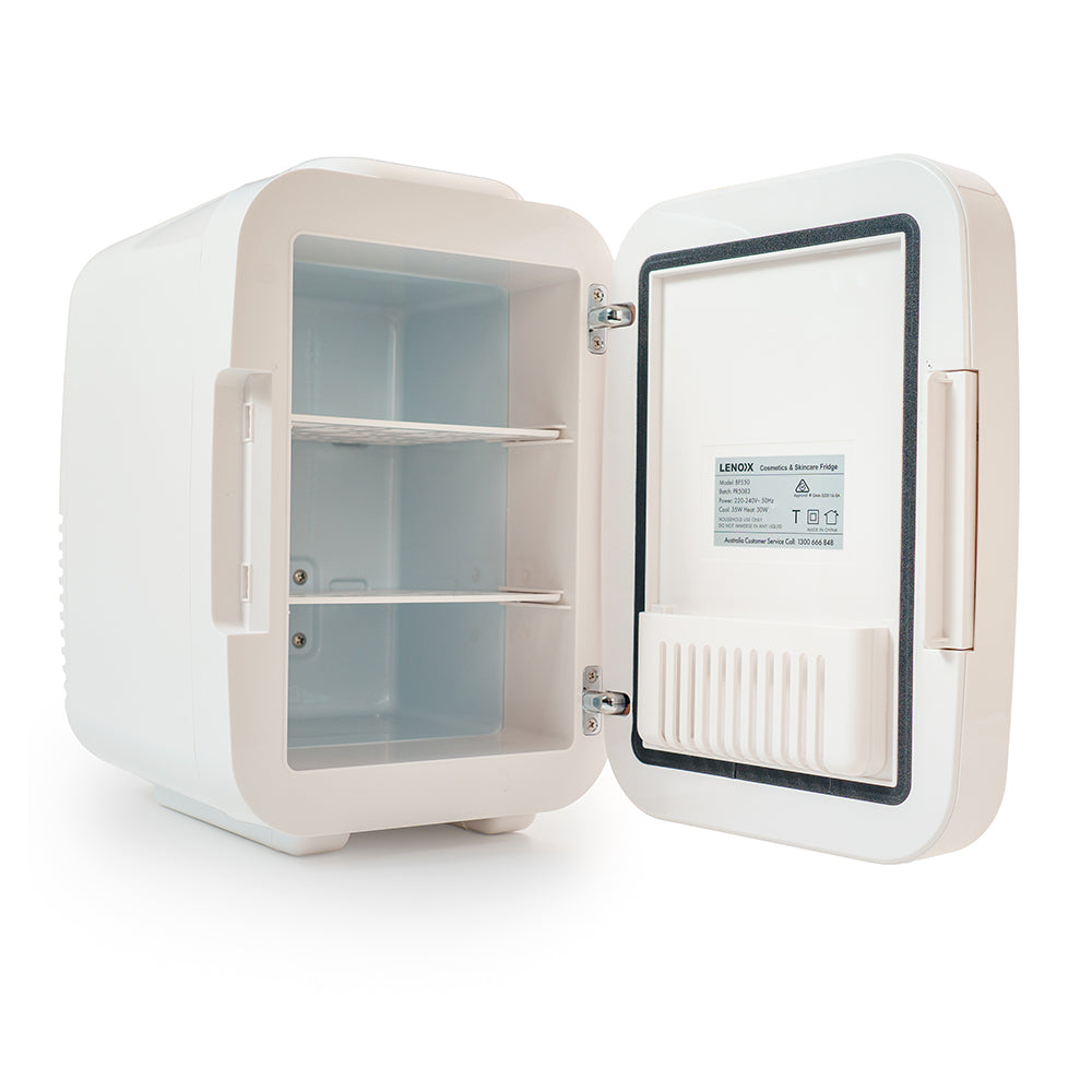 Cosmetic Mini Fridge 4L | Lenoxx Portable Beauty Skincare Refrigerator | Electric Cooler 43W