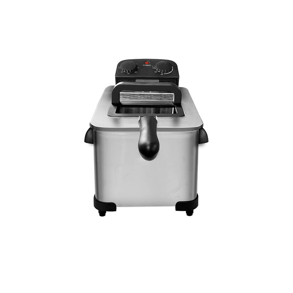 Electric Deep Fryer 3.8L | Lenoxx Deep Fat Fryer | Timer & Temperature Control Knob | Chips and Nuggets