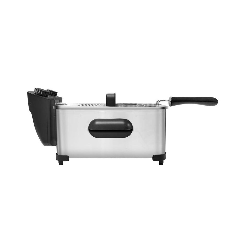 Electric Deep Fryer 3.8L | Lenoxx Deep Fat Fryer | Timer & Temperature Control Knob | Chips and Nuggets