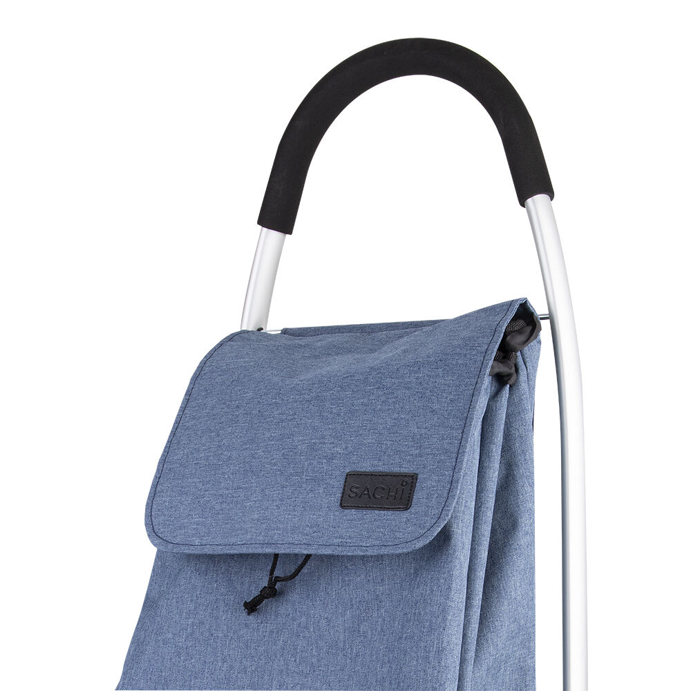Lightweight Aluminium Durable Shopping Trolley | Sachi Urban 48L | Steel Blue