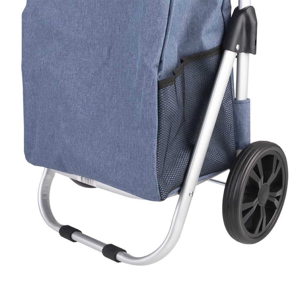 Lightweight Aluminium Durable Shopping Trolley | Sachi Urban 48L | Steel Blue