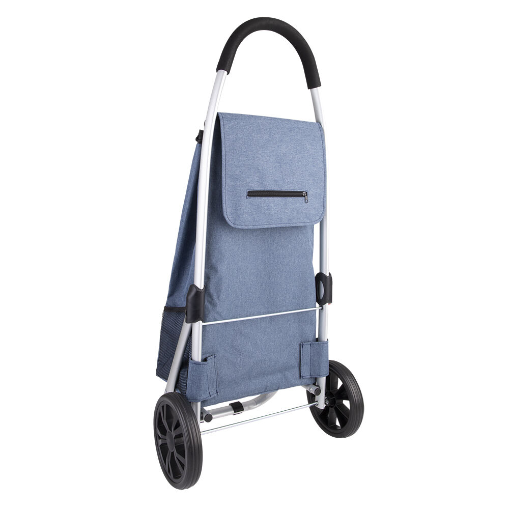 Lightweight Aluminium Durable Shopping Trolley | Sachi Urban 48L | Steel Blue