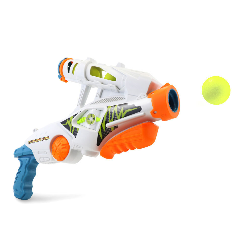 Kids Ball Blaster Set of 2 | Ballist-X Dragon Fire Foam Ball Launcher | Outdoor Toy Gun | Pump Action