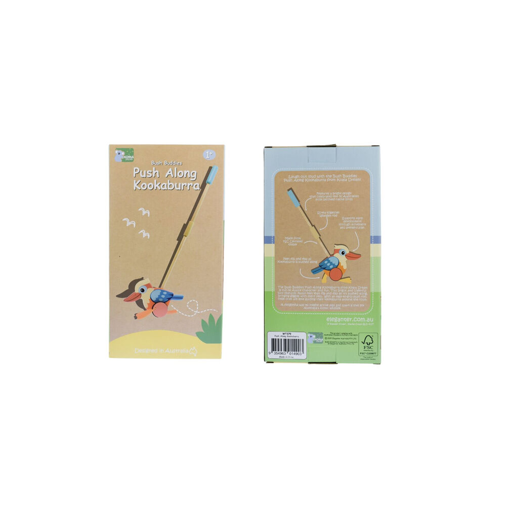 Koala Dream | Wooden Push | Along Kookaburra Baby/Toddler Walker Toy 12m+