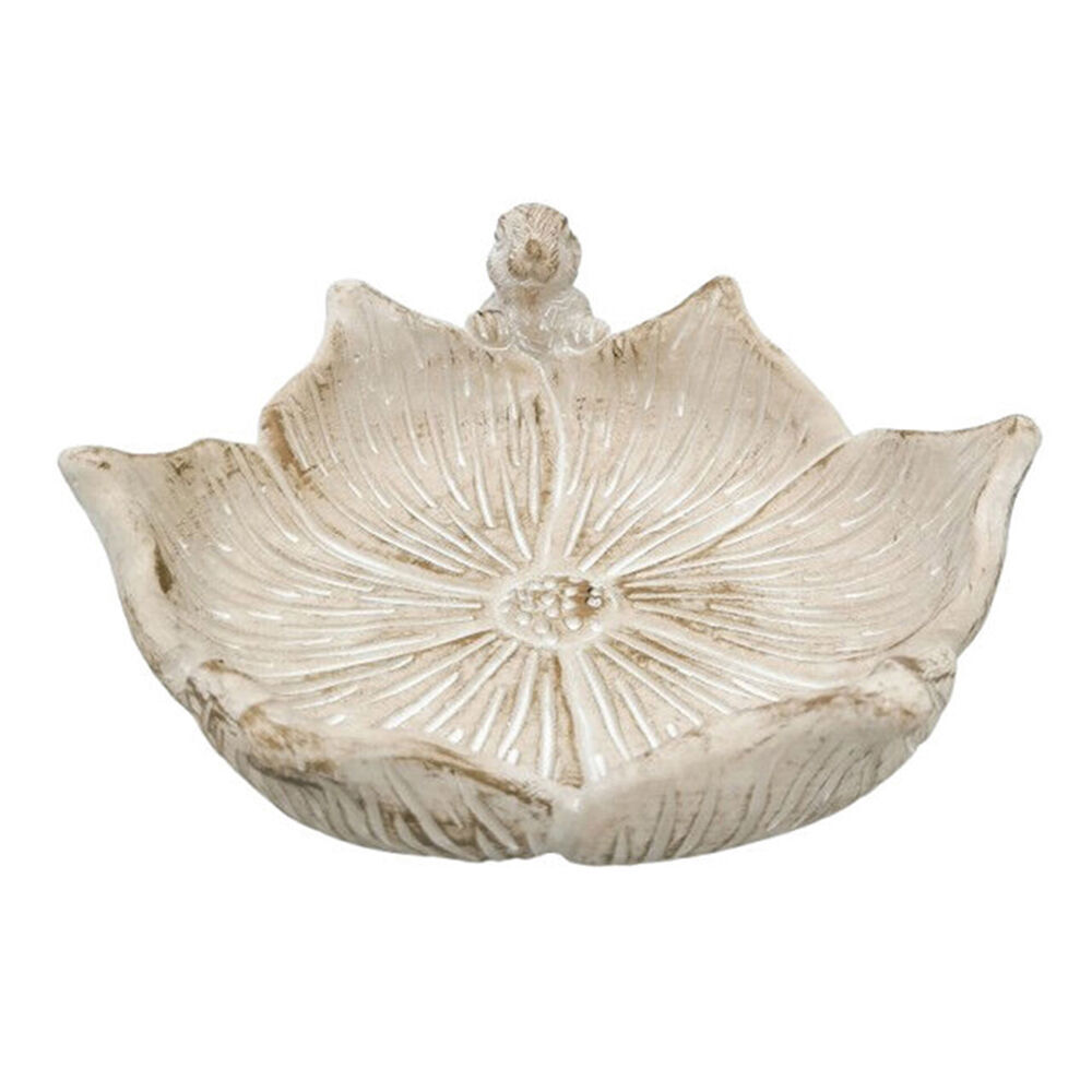 2PK Ceramic Bunny Bird Bath Bowls – Outdoor Garden Decor | 27x25cm Bisque | Urban Fable
