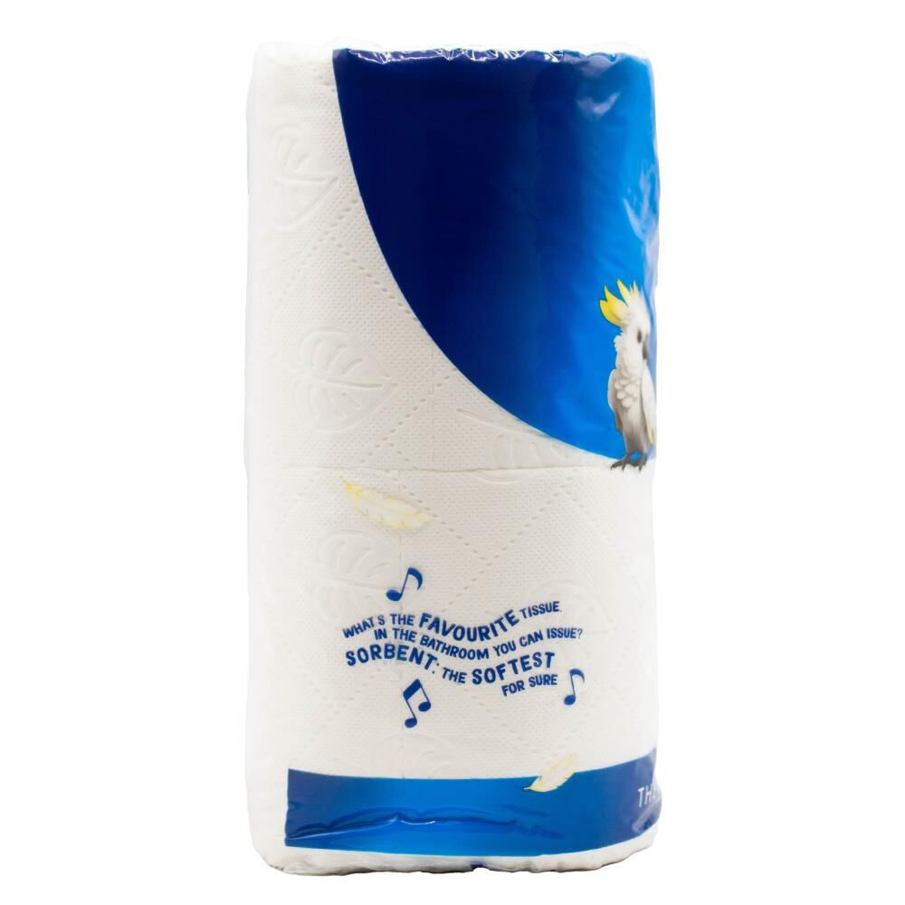 Sorbent Toilet Tissue | 10x10cm 3-Ply | Soft & Strong Multi-Purpose | 16 x 4pc Comfort