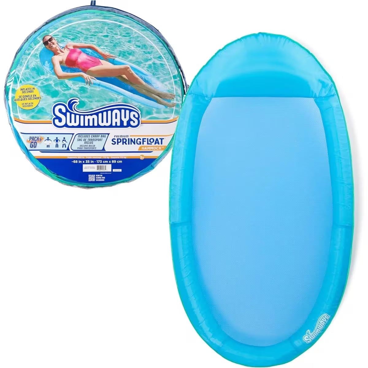 Inflatable Portable Swimming Chair | Floating Water Hammock Float Pool Bed Toy