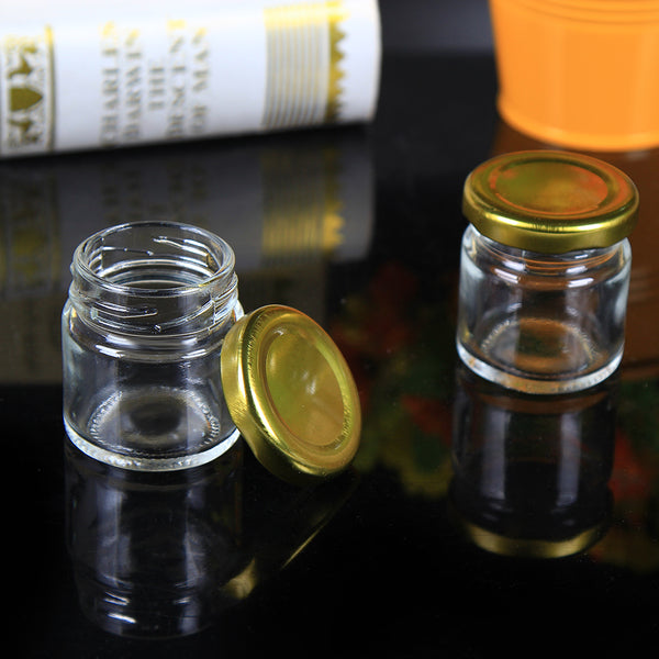 56x Mini Glass Jars 50ml Candy Party Favors Chocolate Buttons Preservation Jars | Wedding Home