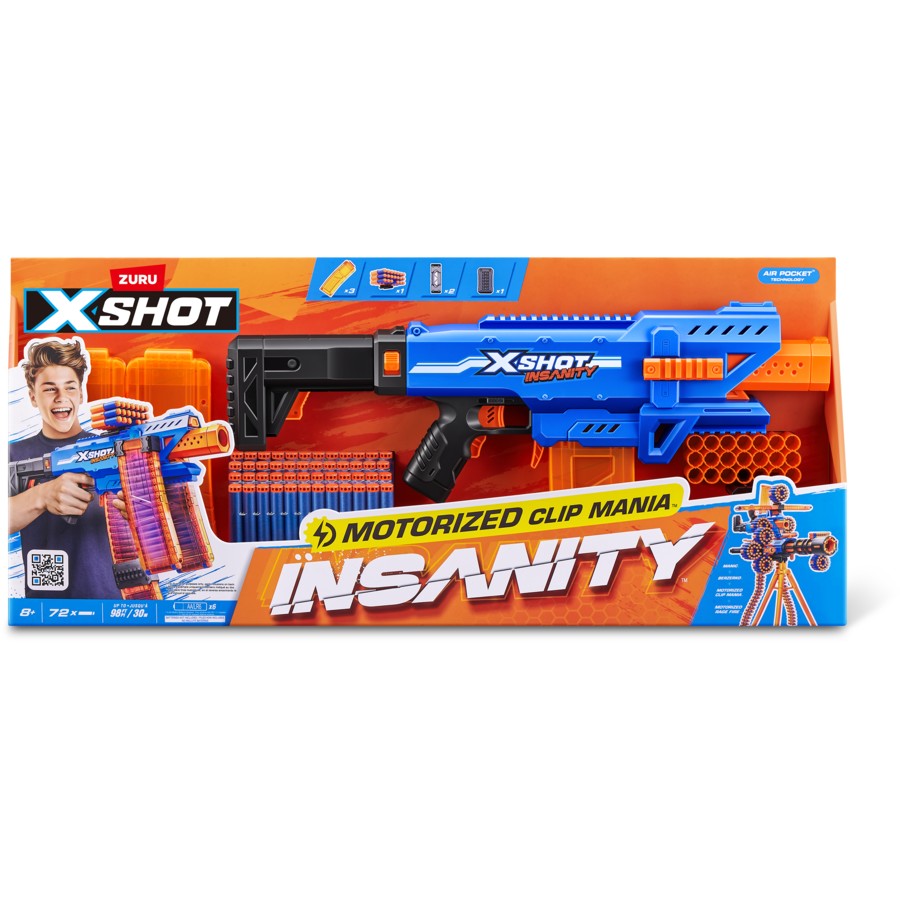 Zuru Kids Toy Blaster Shooting Gun Game with 72 Foam Darts, Childrens Motorised Blaster Toy