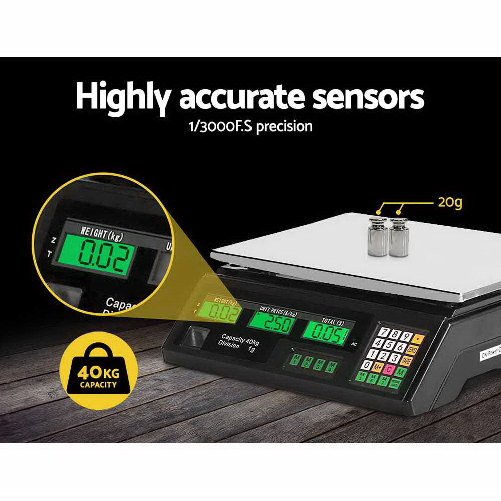 Commercial Scale Food Kitchen Digital 40kg Electric Counting Scales Shop Market Parcels - Small Goods Weight