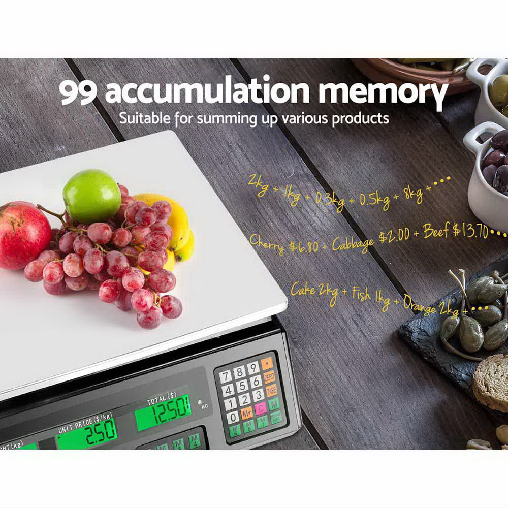 Commercial Scale Food Kitchen Digital 40kg Electric Counting Scales Shop Market Parcels - Small Goods Weight