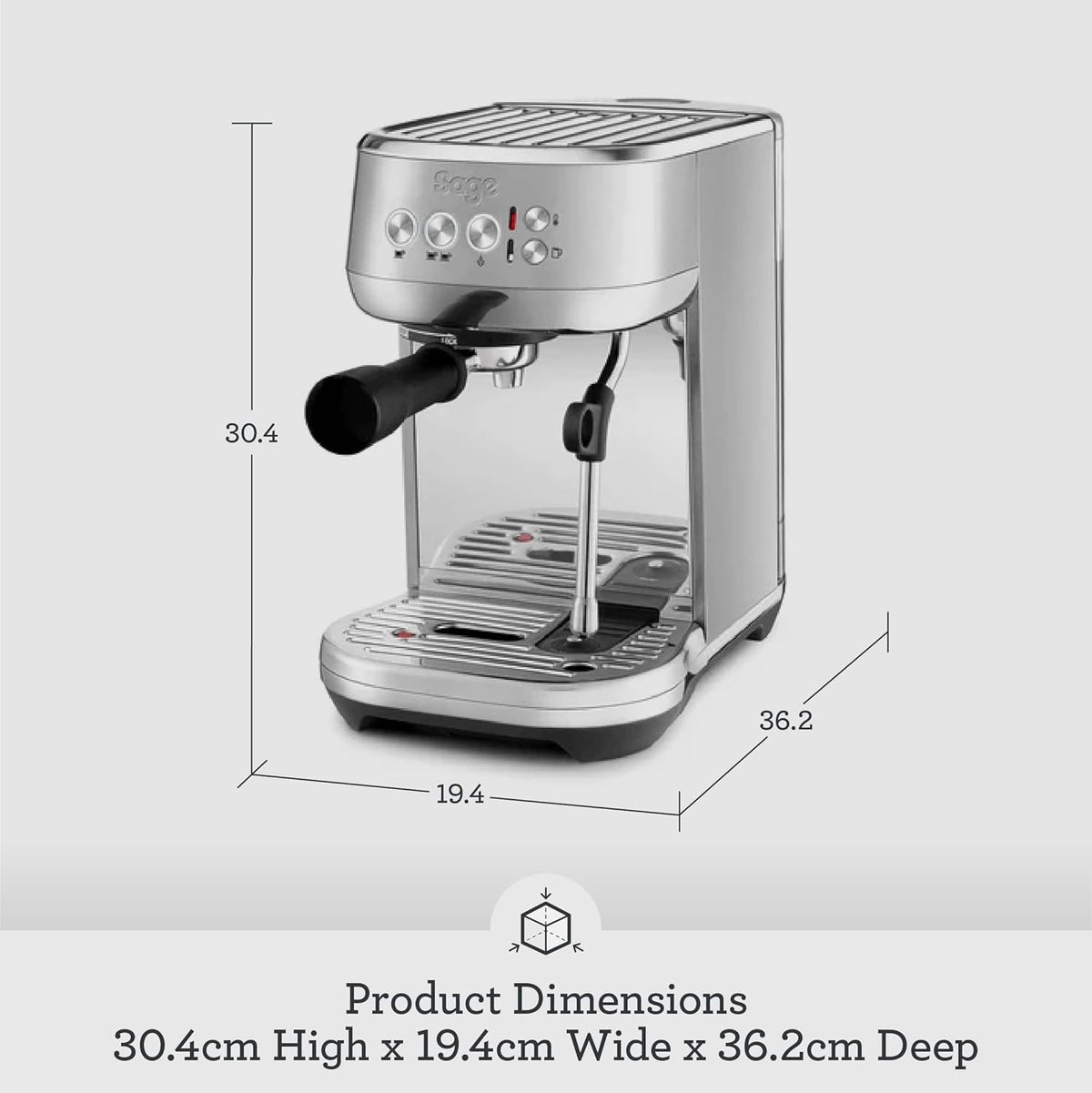Breville Espresso Coffee Machine | Ground Coffee Barista Style Cappuccino Coffee Maker| Inbuilt Milk Frother