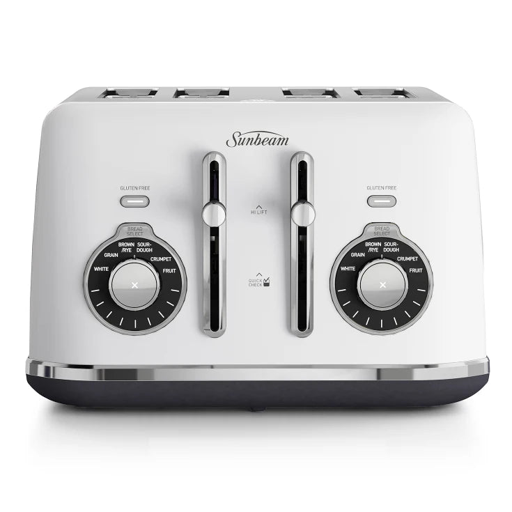 Sunbeam 4 Slice Toaster | Retro Bread Toast Maker Kitchen Toasting Machine | 1950W Electric Toasting Portable Kitchen Benchtop Appliance