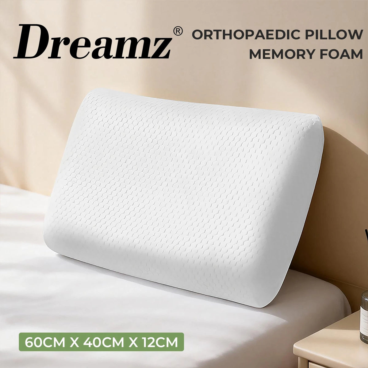 Orthopaedic Pillow Neck 60x40cm Side Support Pain Stomach Back Sleeper Breathable