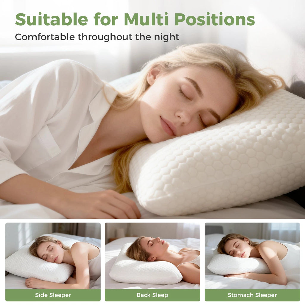 Orthopaedic Pillow Neck 60x40cm Side Support Pain Stomach Back Sleeper Breathable