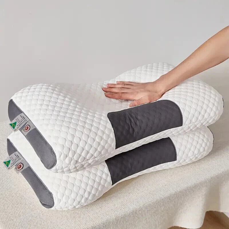 2x Orthopedic Ergonomic Pillow | Australian Made Firm Support Microfibre Pillow | Anti-bacterial Non-Allergenic