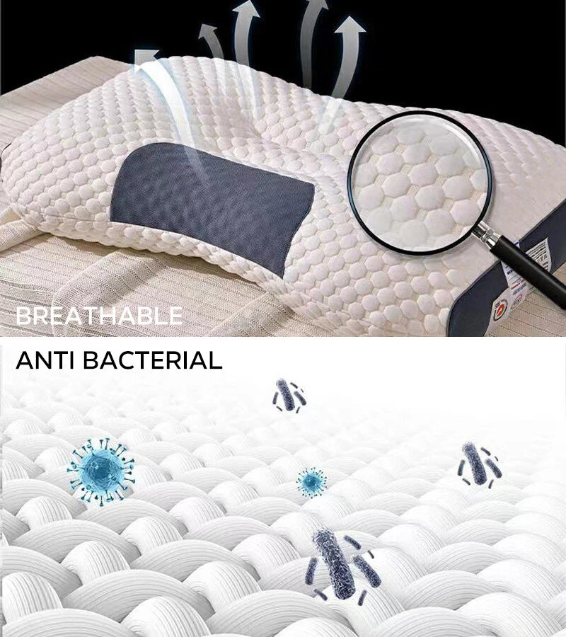 2x Orthopedic Ergonomic Pillow | Australian Made Firm Support Microfibre Pillow | Anti-bacterial Non-Allergenic