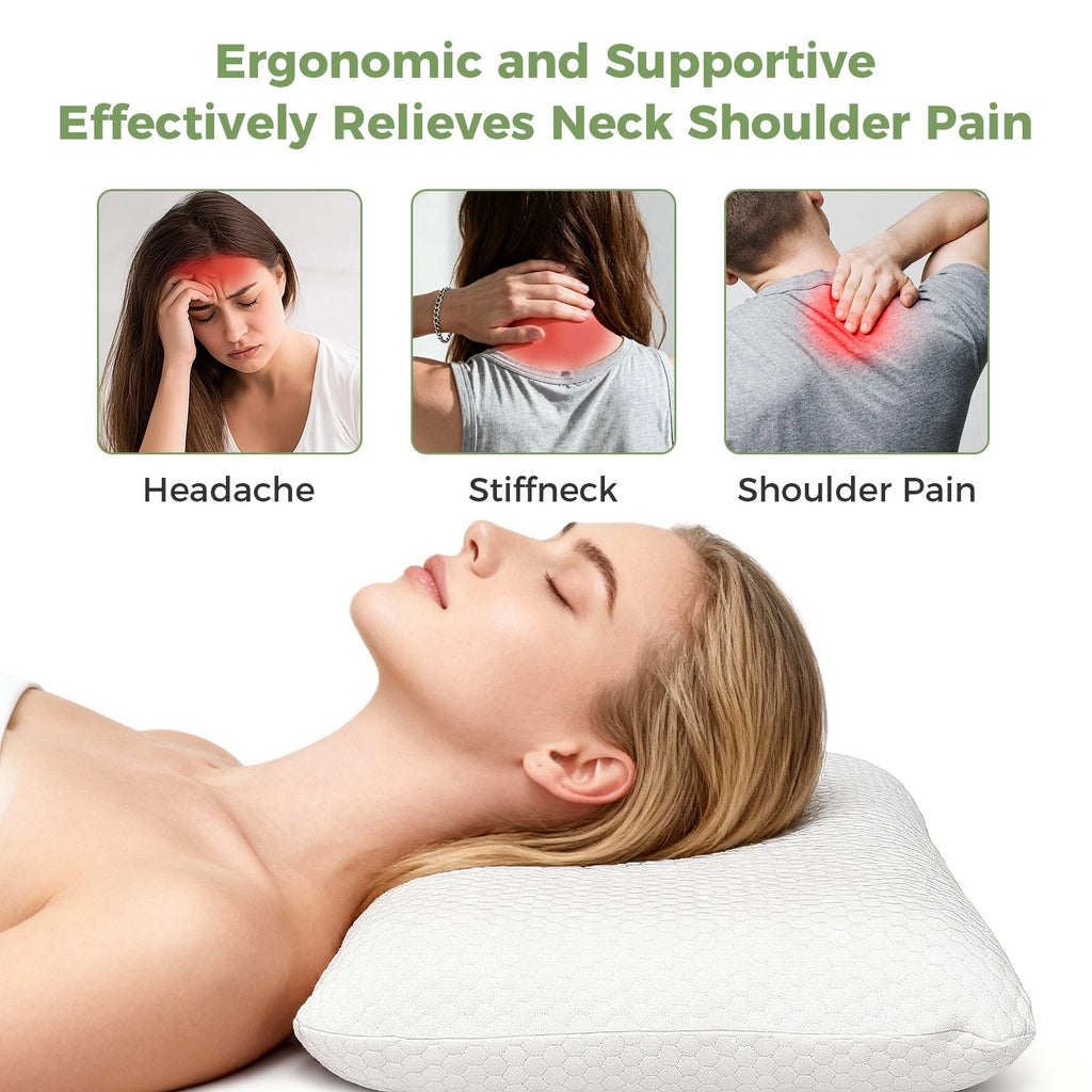 Orthopaedic Pillow Neck 60x40cm Side Support Pain Stomach Back Sleeper Breathable