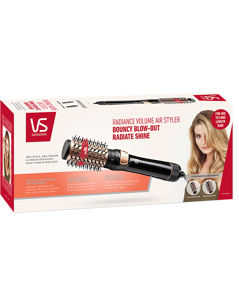 Women's Volume Air Styler | Hot Heated Airbrush Electric Brush | Bouncy Volumised Hair Curler Styler |