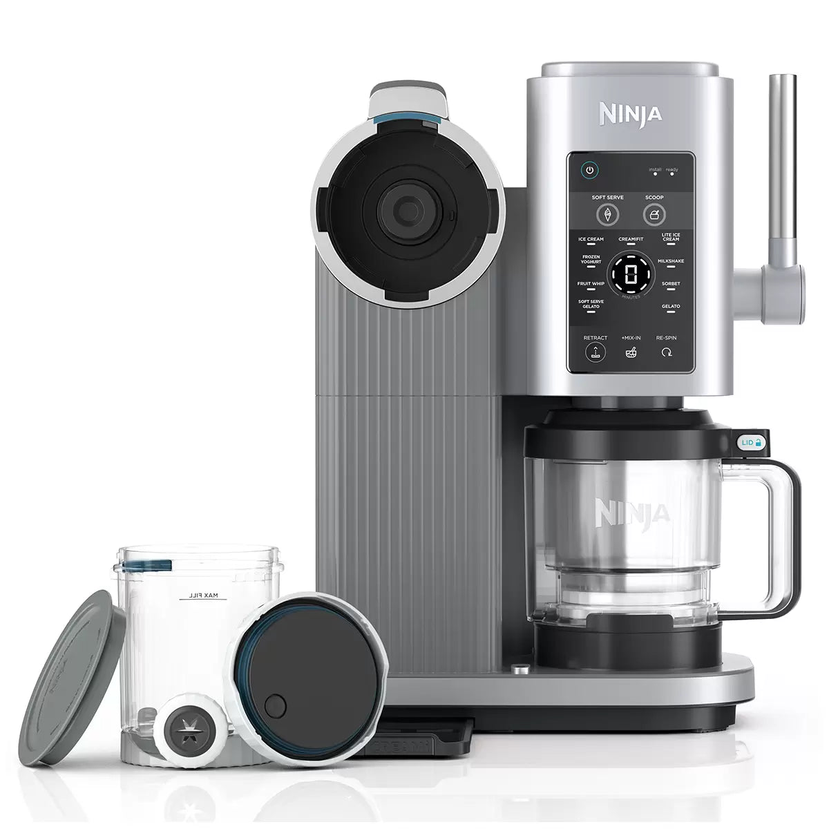 Ninja Ice Cream Machine | Electric Ice Cream Gelato Fruit Soft Serve Maker  | Low Calorie Protein Dessert Machine