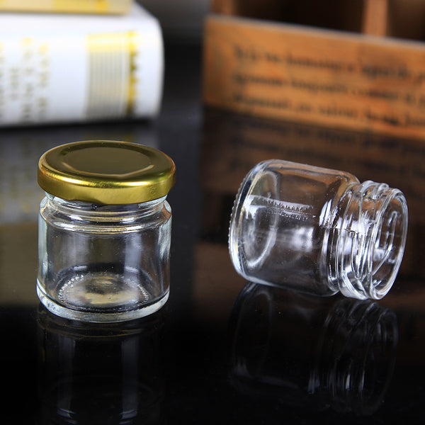56x Mini Glass Jars 50ml Candy Party Favors Chocolate Buttons Preservation Jars | Wedding Home