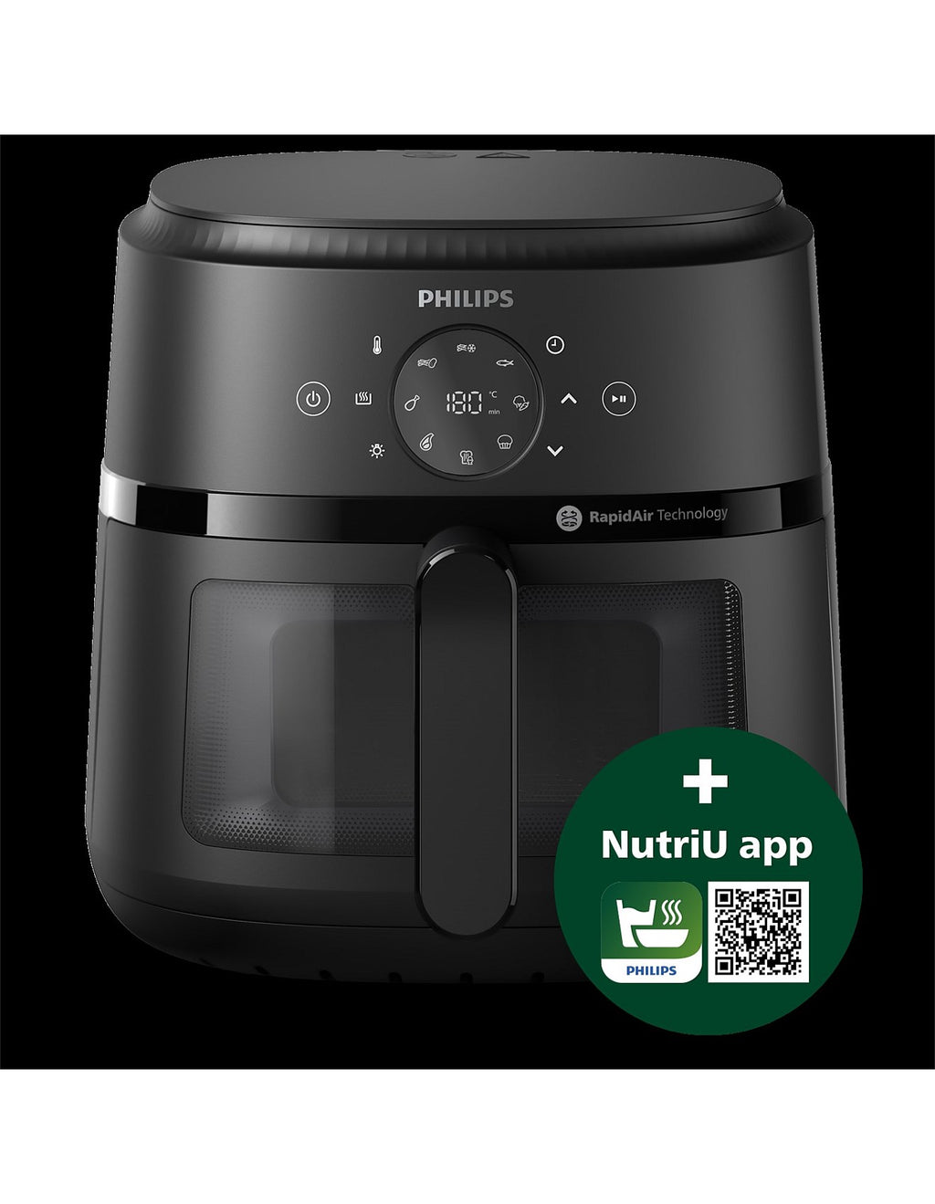 Philips Large 6.2L Air Fryer | Healthy Bake Roast Grill Airfryer | Kitchen Appliance Frying 13 Presets