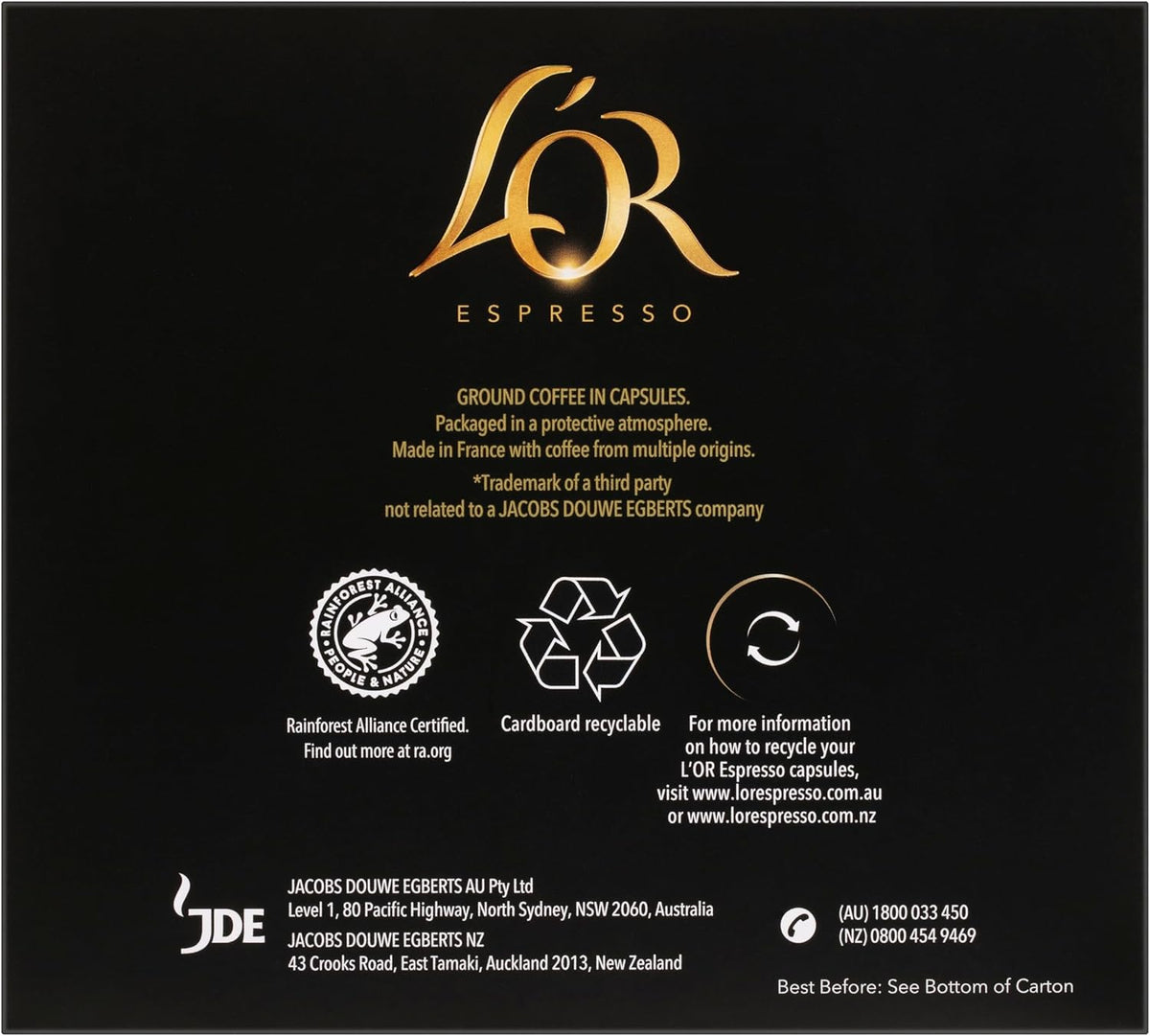 100 Pack L’OR Espresso Grande Assortment Pack | Nespresso Compatible Capsules Pods for Coffee Machines