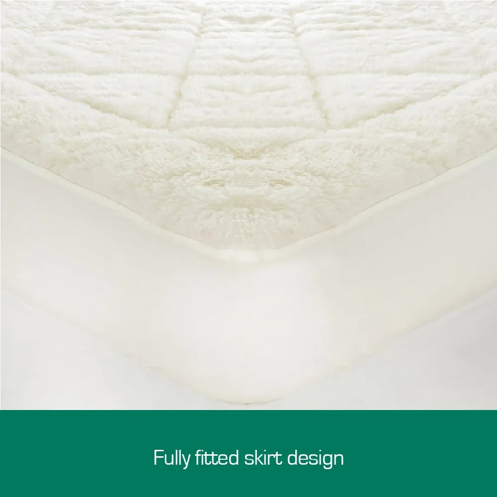 Australian Made Wool Underlay KING SIZED | Winter Bedding Mattress Topper Fully Fitted Underlay Matress Protector