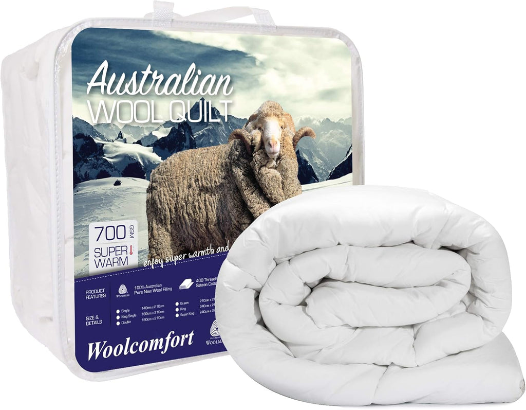 Australian Made Merino Wool QUEEN Quilt | Doona | Duvet | Bedding | Blanket | 700GSM