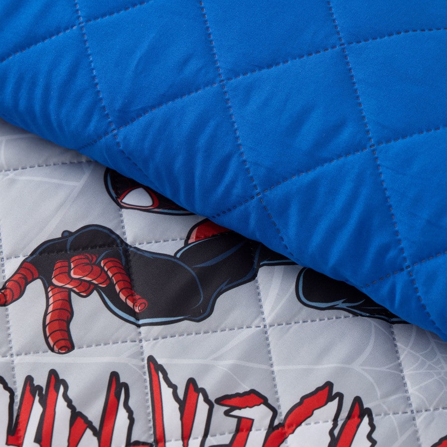 Spiderman Kids Comforter Bedding and Pillowcase Set, Colourful Spiderman Bedroom Decor - Single - Gift Birthday Christmas